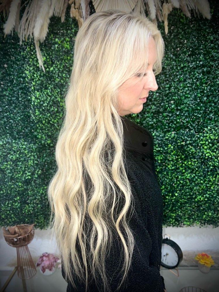 Hand Tied Extension Install at The Beauty Bar in Waynesboro, MS