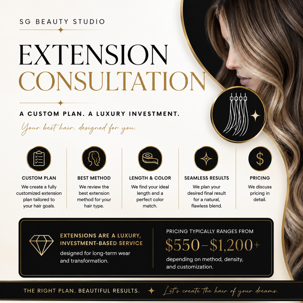 Extensions - Consultation at SG Beauty Studio in West Chester, OH