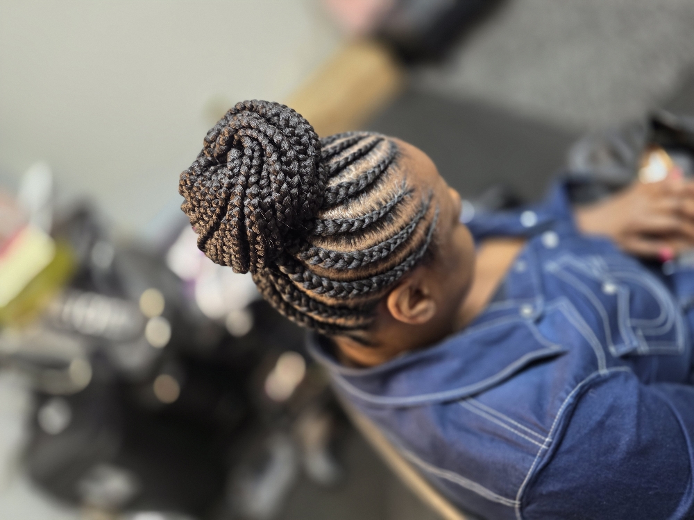 ✨️ Feed-in Cornrow Updo / Small at AshleyC. Does My Hair in Lexington Park, MD