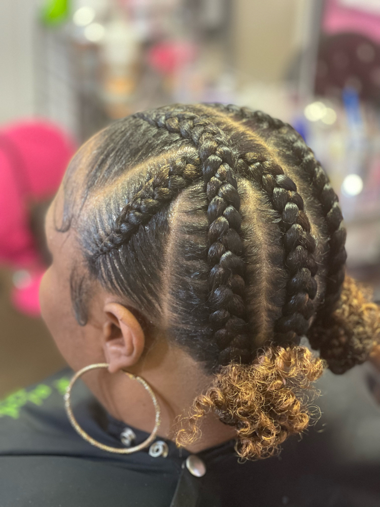 Criss Cross Bun Bun Braids