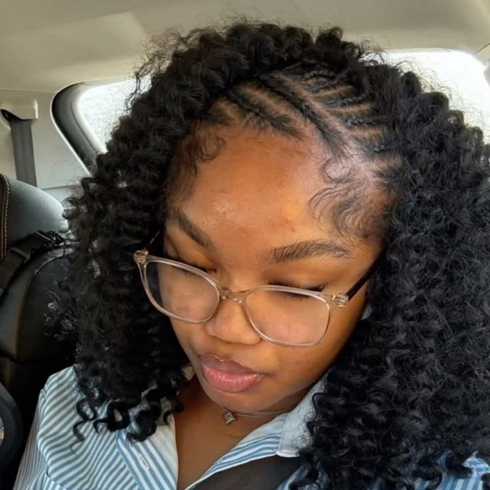 Braided Front/ Crochet Hair Back at Sacred State Hair Studio in Livonia, MI