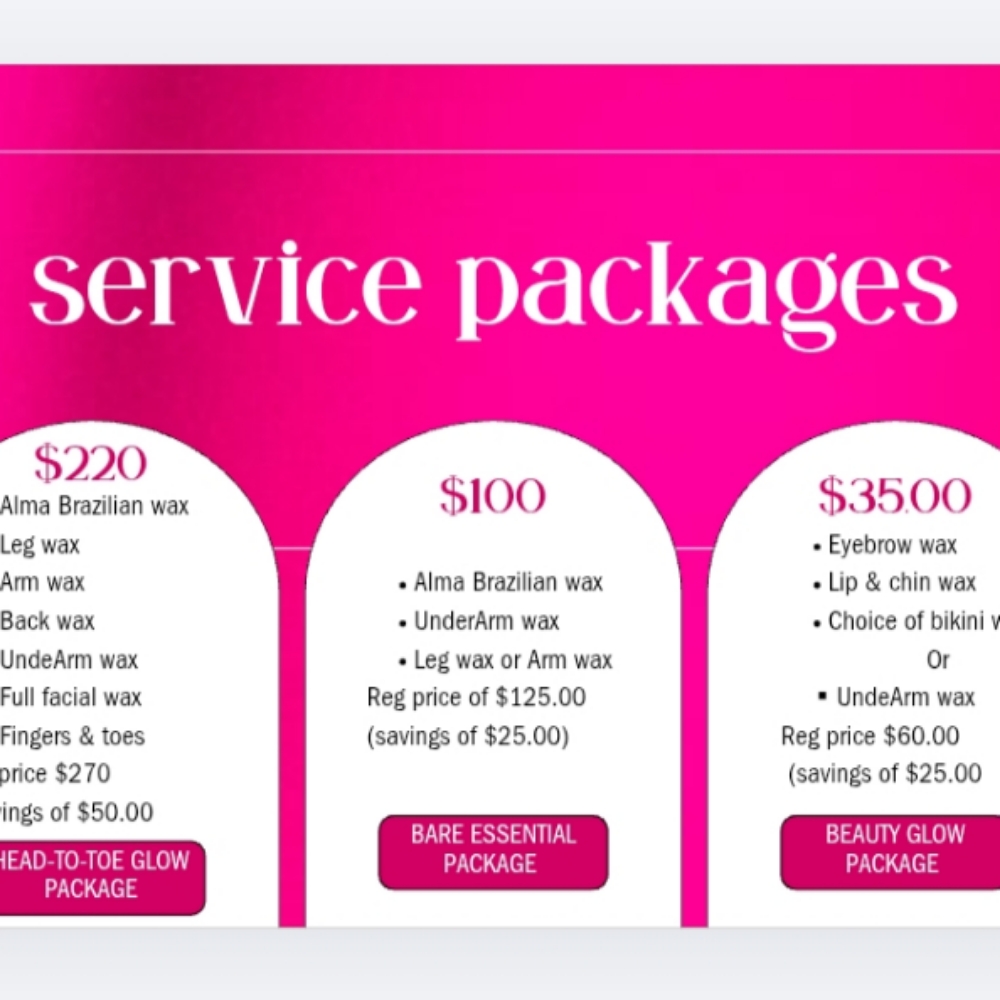 Bare Assential Package at GetwaxedbyAlma in Salem, OR