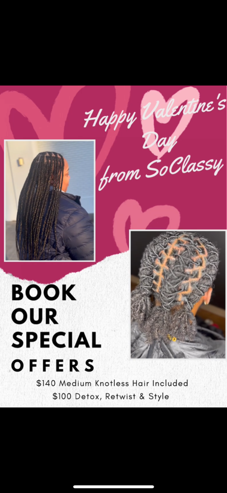 $100 Retwist + Detox