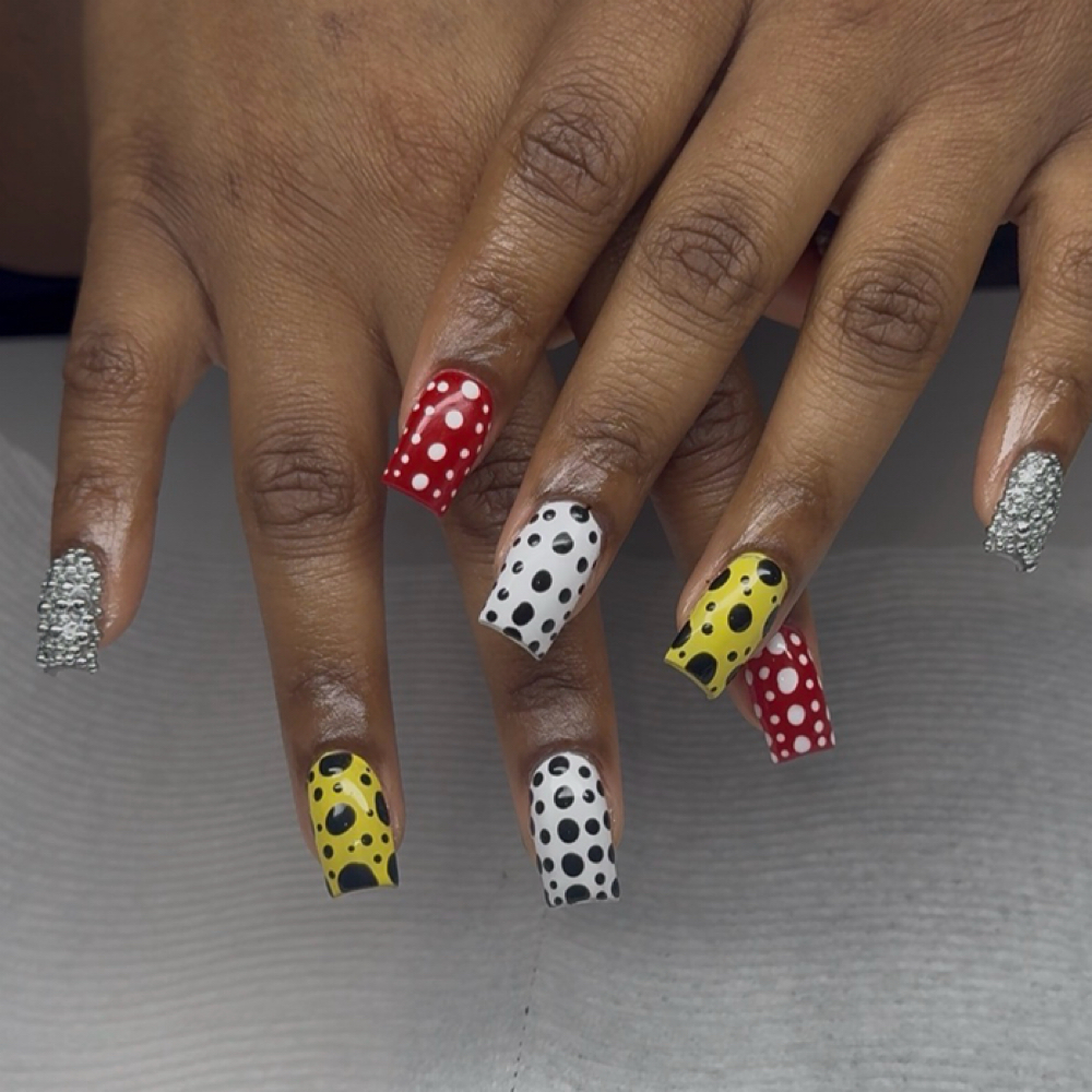 Full Bling Nails at Nia’s Hands in Randallstown, MD
