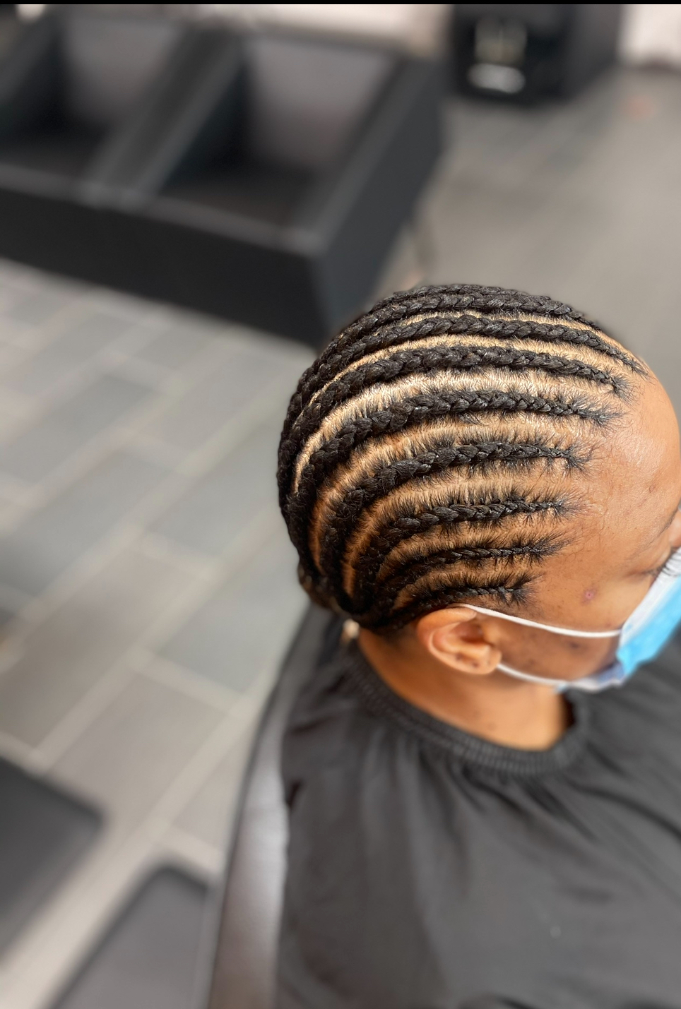 Basic cornrows (under Wig)