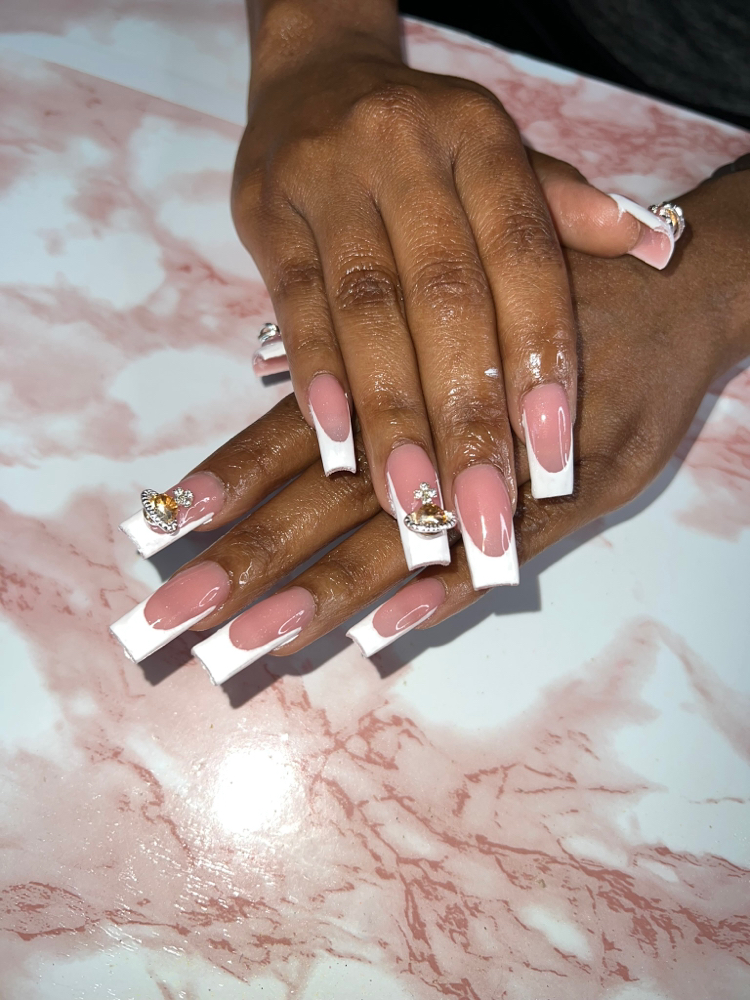 French Full Set/Pink & White