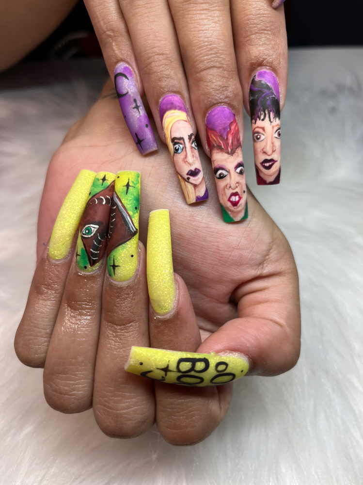 Cartoon Characters Per Finger