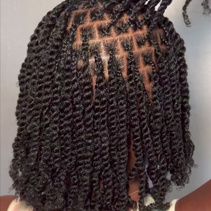 Natural hair twists at T.S.K hair and braiding