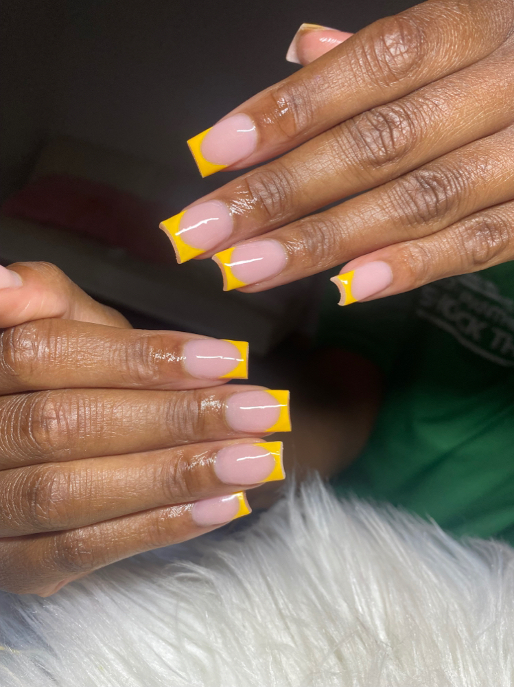 Shortie French Tip Set at Cidity Nails in South bend, IN