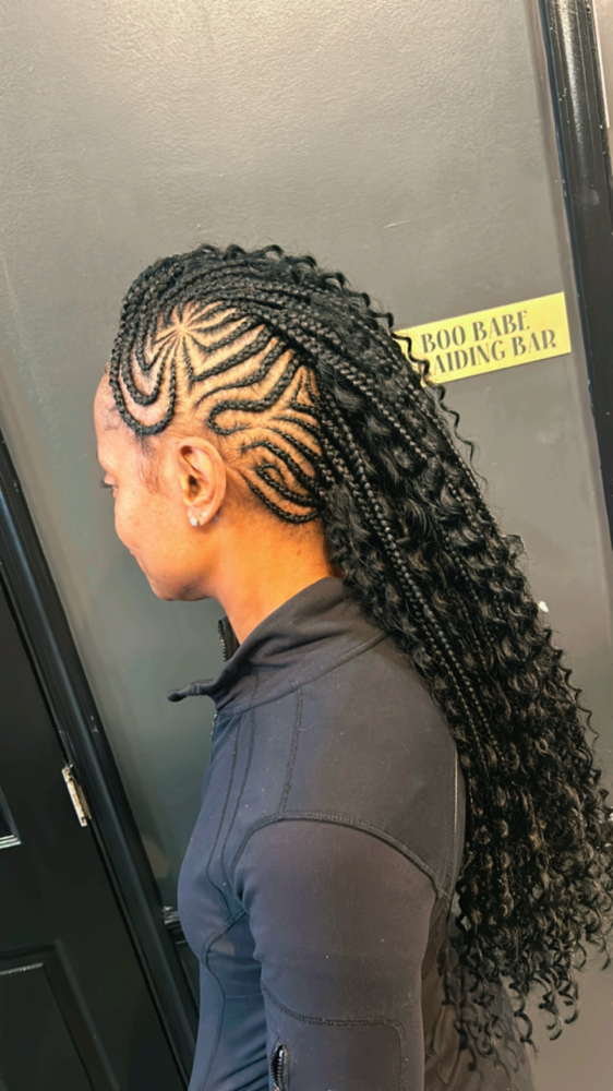 Knotless Mohawk at Boobabe Braidn Bar in Oxon Hill, MD