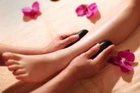 Hot Stones Added To Pedicure
