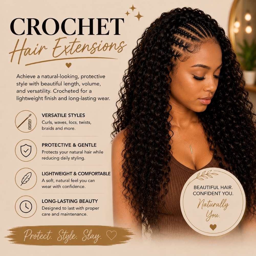 Synthetic Crochet Hair Extensions at Regina's Hair & Nail Studio in Corning, CA