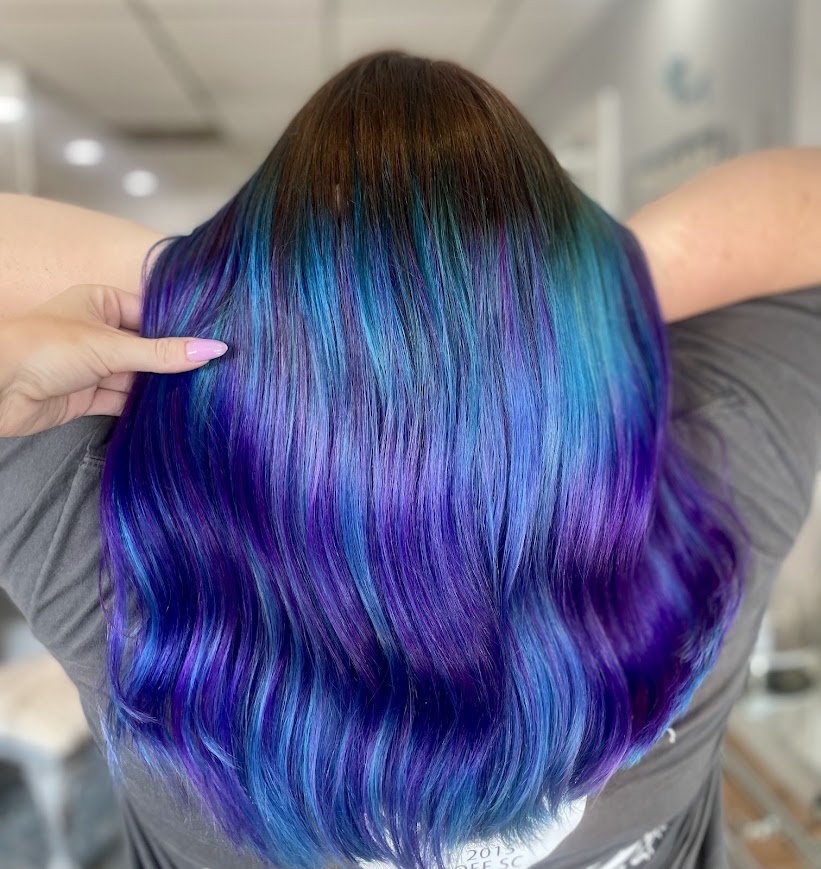 Complete Vivid Transformation at Flora & Foils Hair Studio in Myrtle Beach, SC