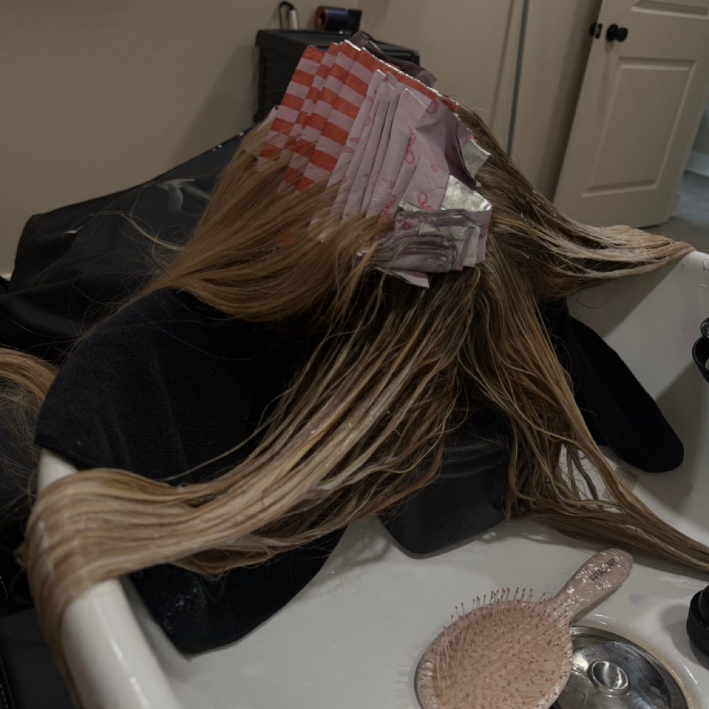 Add on Wet Balayage at Hair By Care in Sand Lake, MI