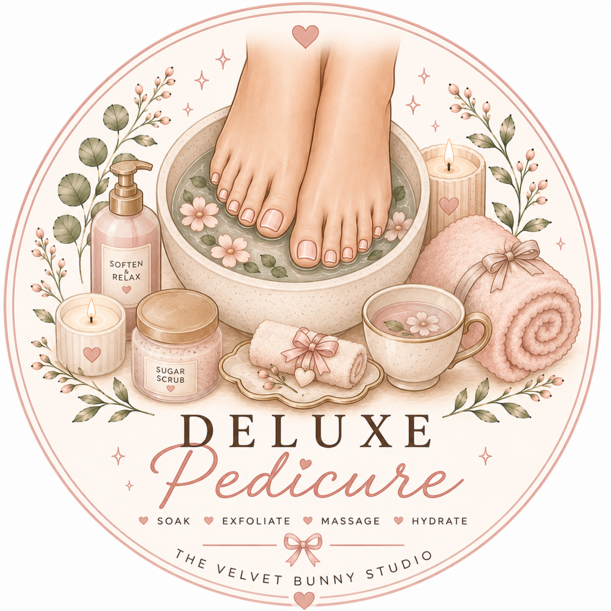 Deluxe Pedi at The Velvet Bunny Studio in Tulsa, OK