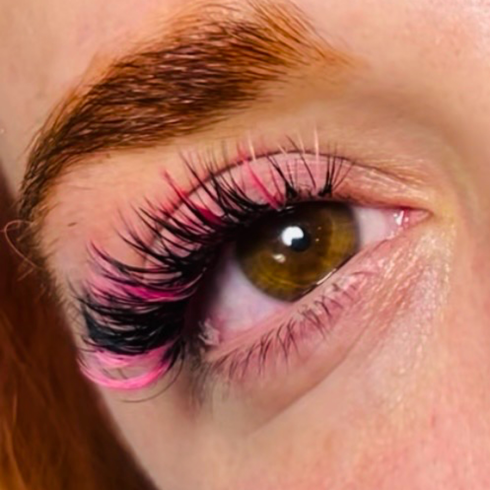 Vivid Lashes 🧡✨💚 at The Velvet Current in Norfolk, VA