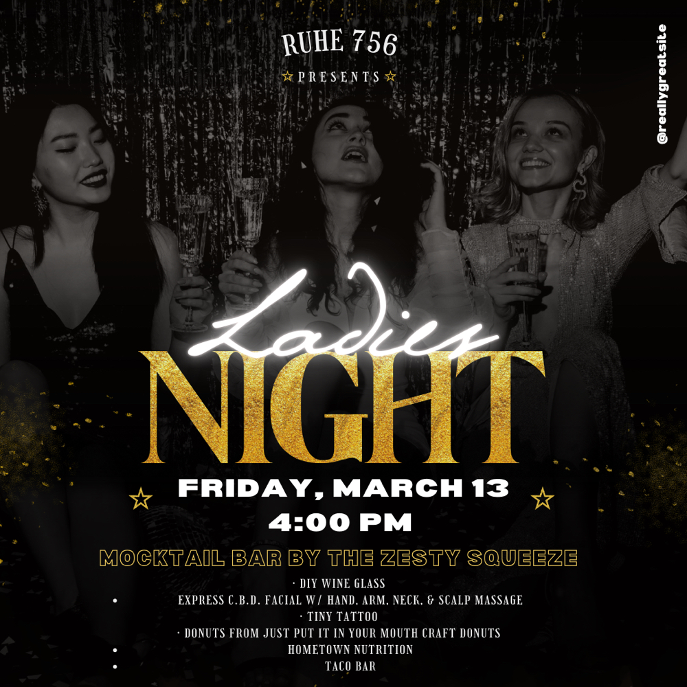 Ladies’ Night In March 13th