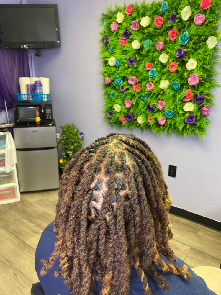 wash/retwist/2strand*end of neck