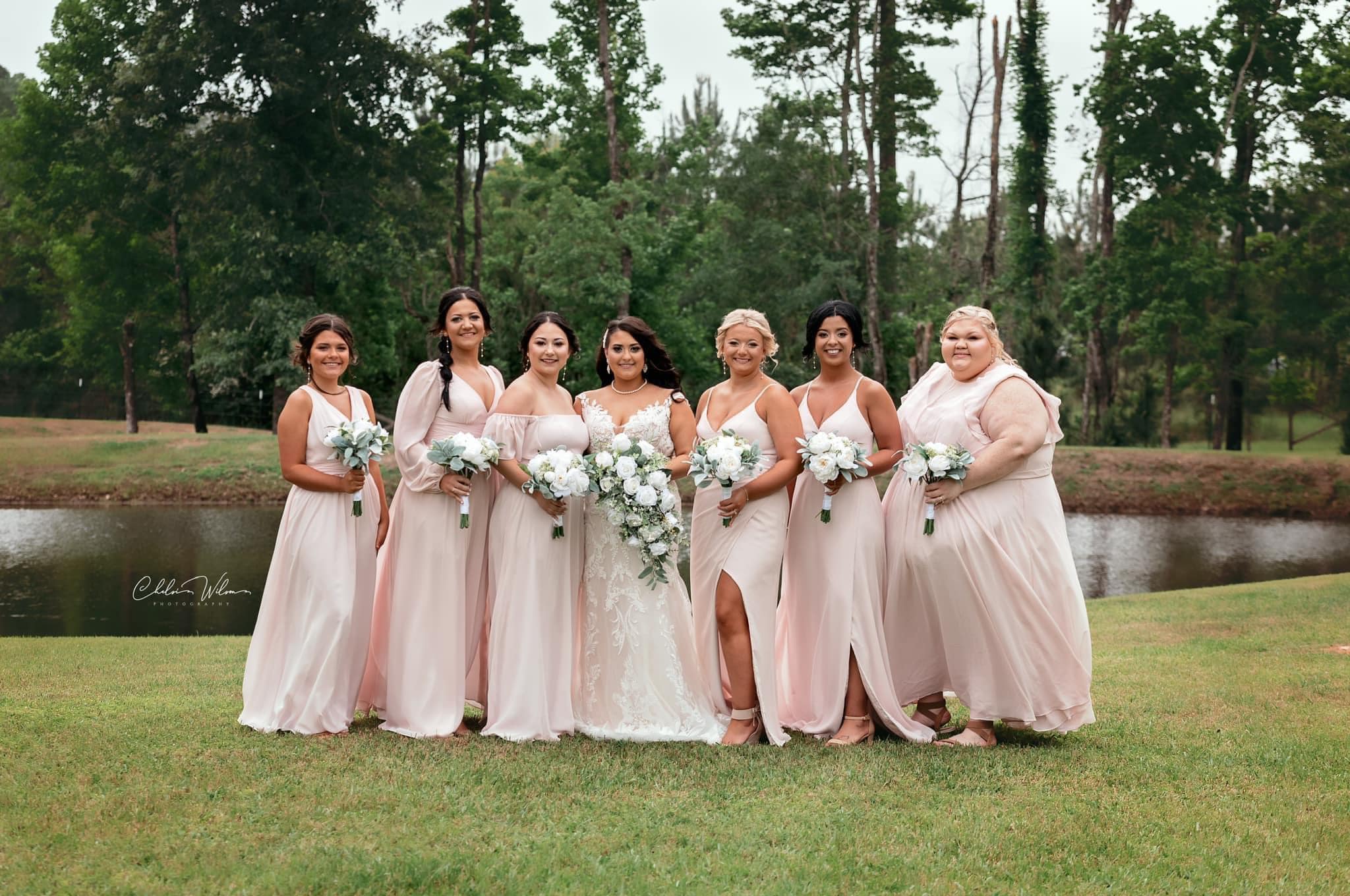 bride + bridal party hair
