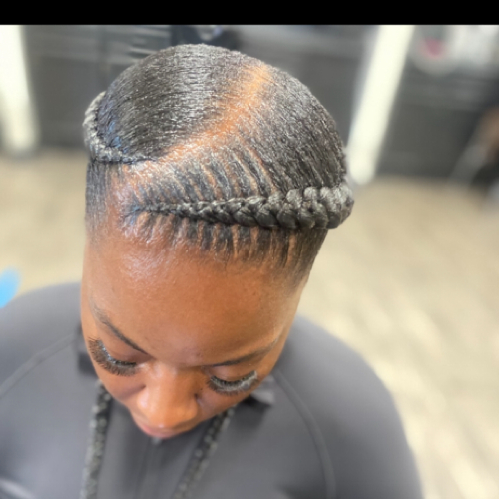 2 Braids at Crowned Braids Salon in Conway, SC