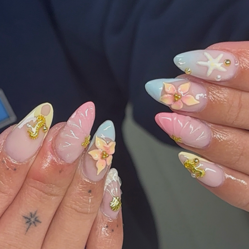 intricate nail art & 3d designs at nails by kennedy in Alliance, OH
