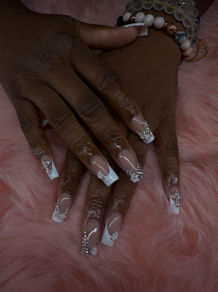 💜 Blinged Out French Tips/ Full 💜