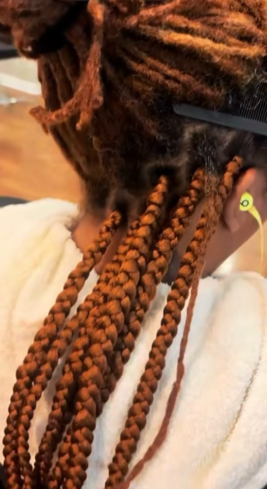 Box braids over locs