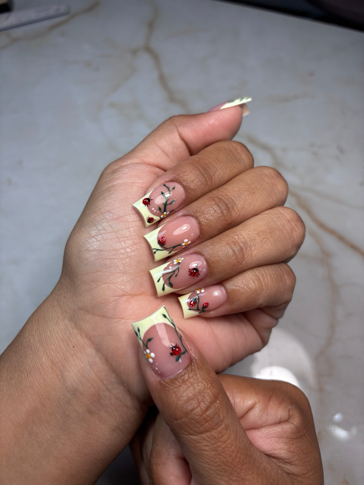 Acrylic Full Set + Russian Mani
