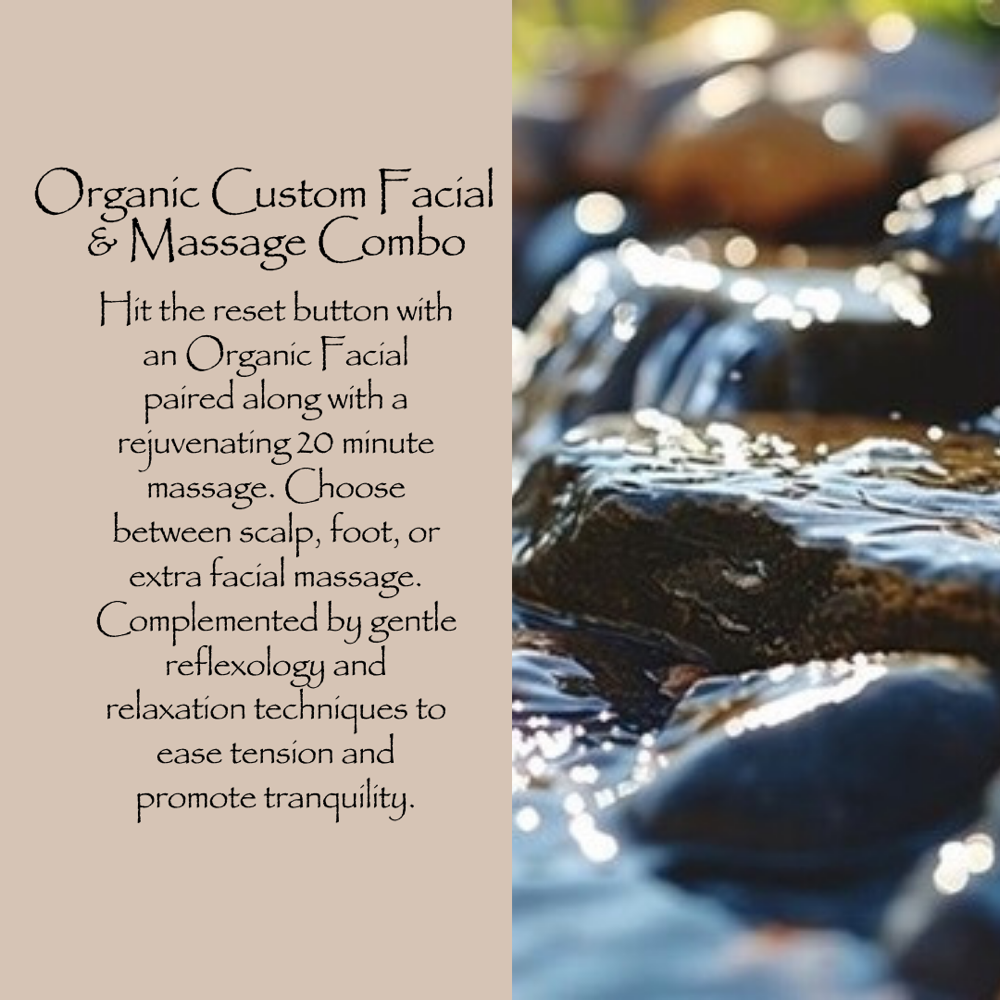 Organic Facial & Massage Combo