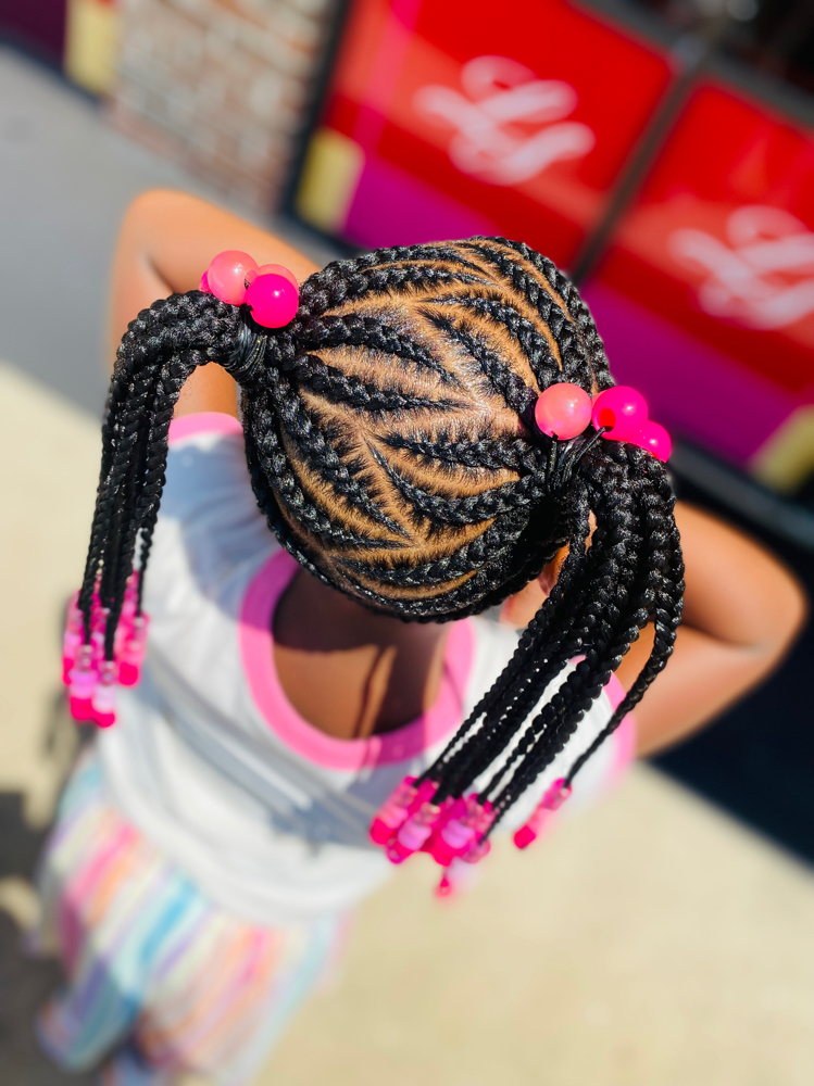 Kids Braids W/ Weave
