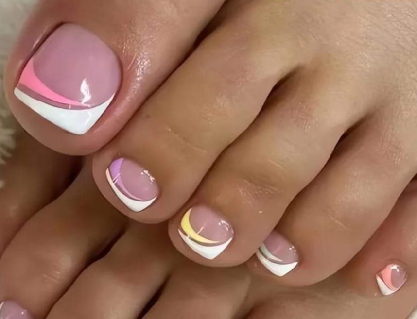 gel pedicure with cleaning