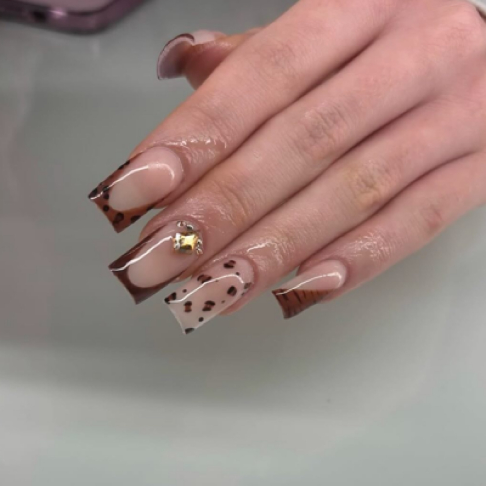 Medium Acrylic Set at Luxnailsalon in Greenville, TX