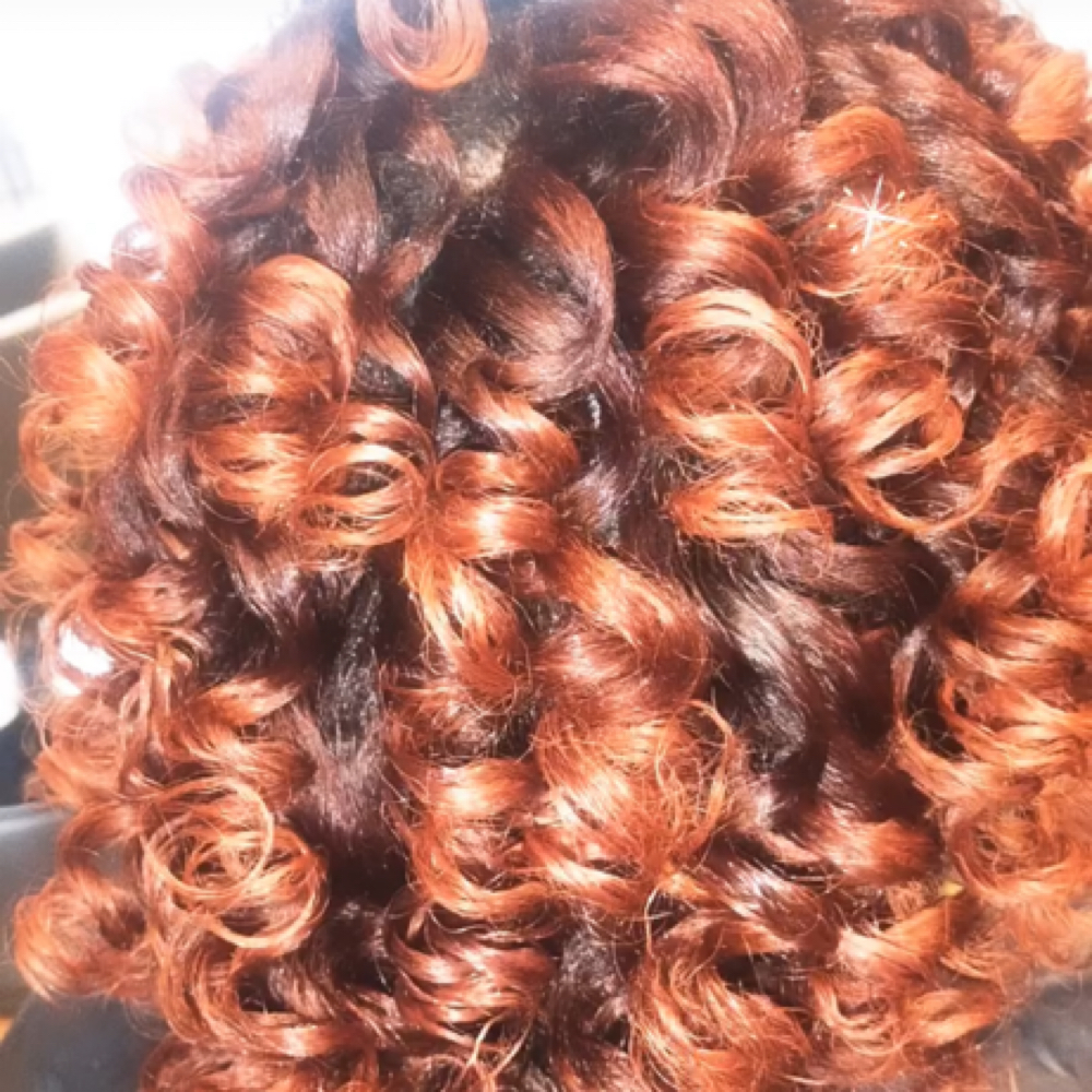 Rod Set at The Oasis Natural Hair Salon in Gibsonville, NC