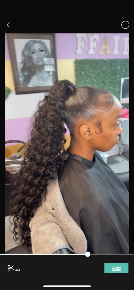 Sleek Ponytail hair included