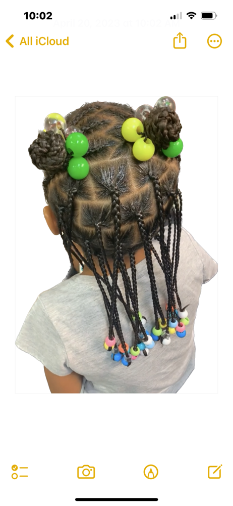 Kids Braids/Feed In(6yrs and under)