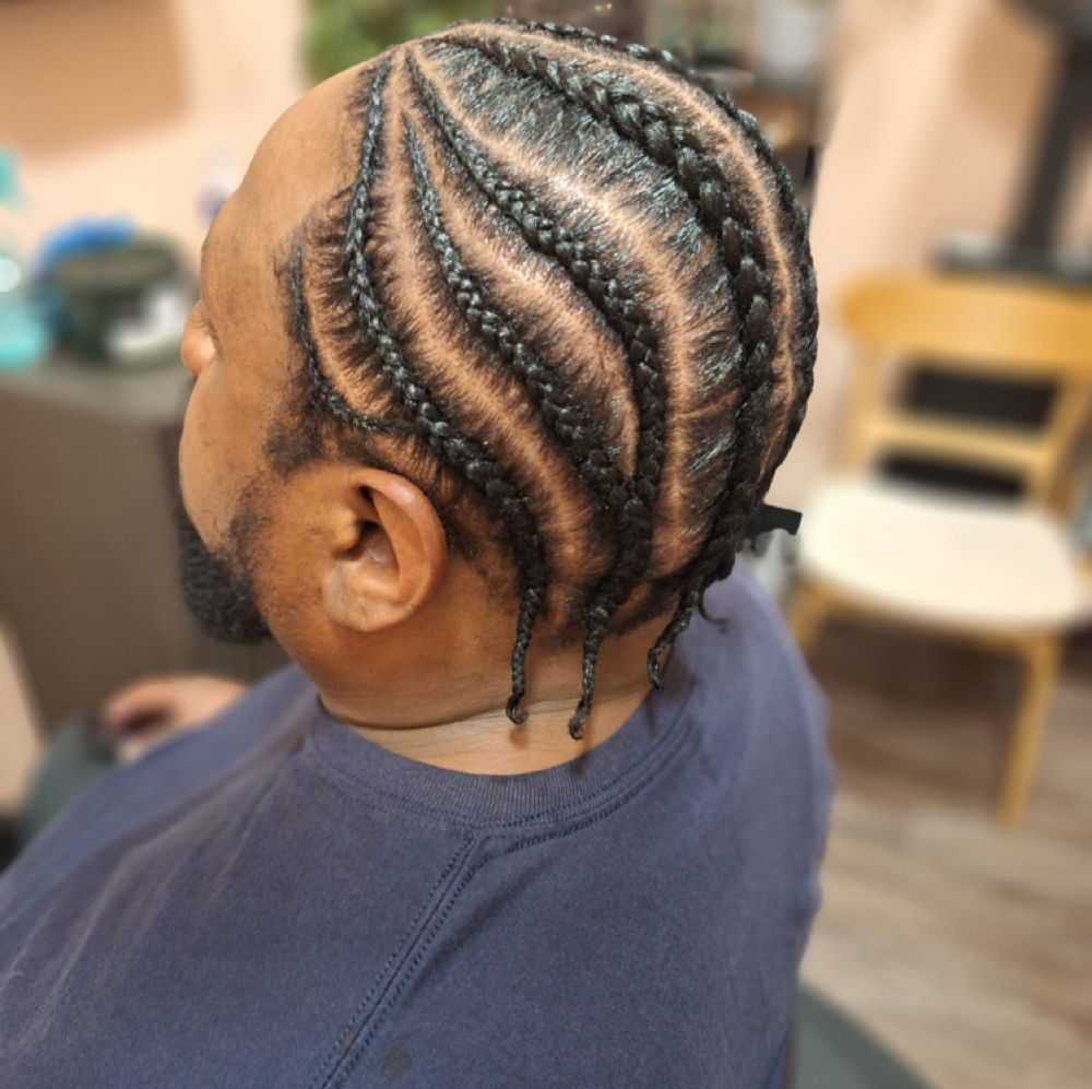 Men Cornrows (Basic) at WestAfrican Beauty Junction Braids in Prosper, TX