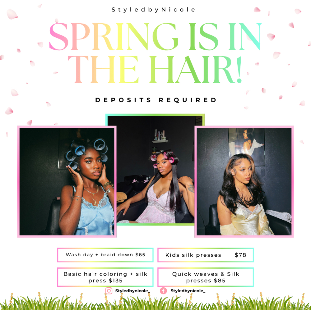 APRIL DEALS $75 KIDS SILK PRESS at StyledbyNicole_ in Jacksonville, FL