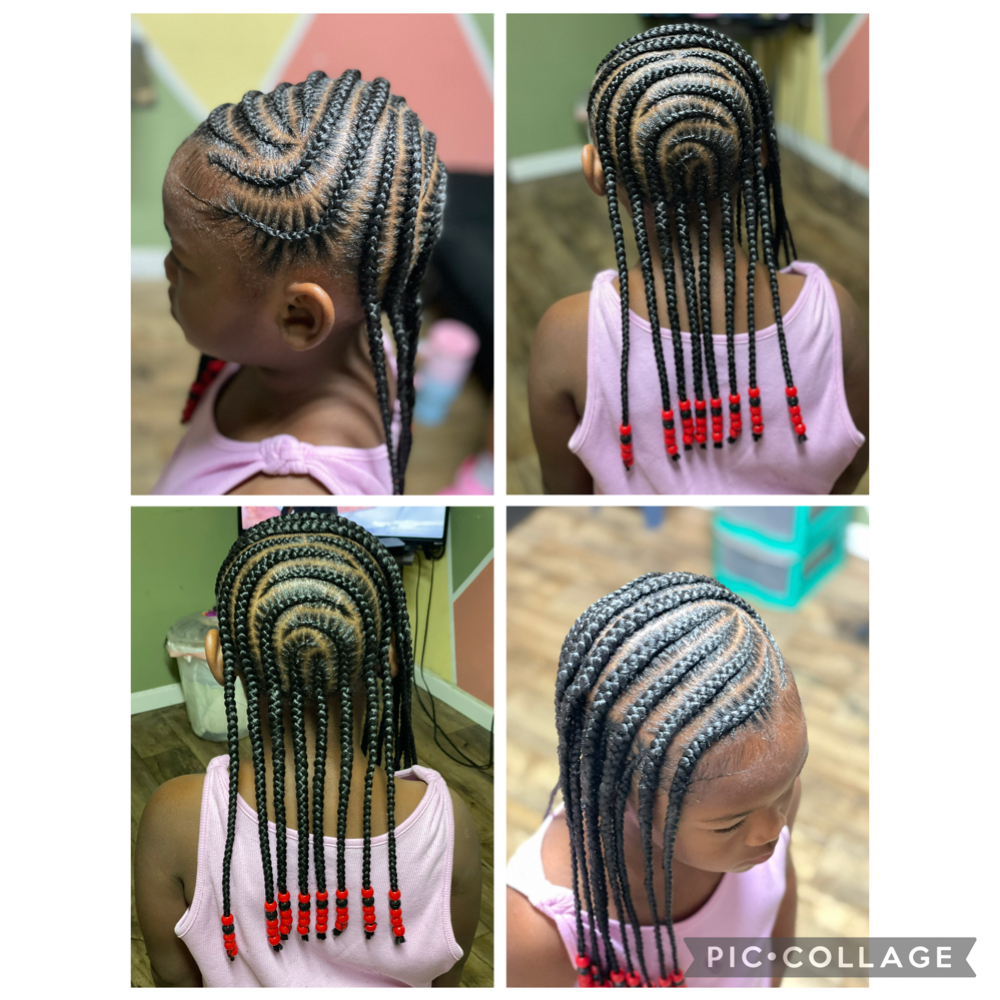 Kid 2 Layer Stitch Braids at Erica Sam in Opelousas, LA