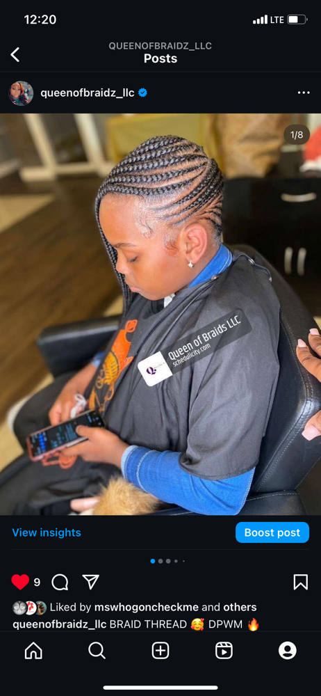 Kids (ages  9-11) Lemonade Braids