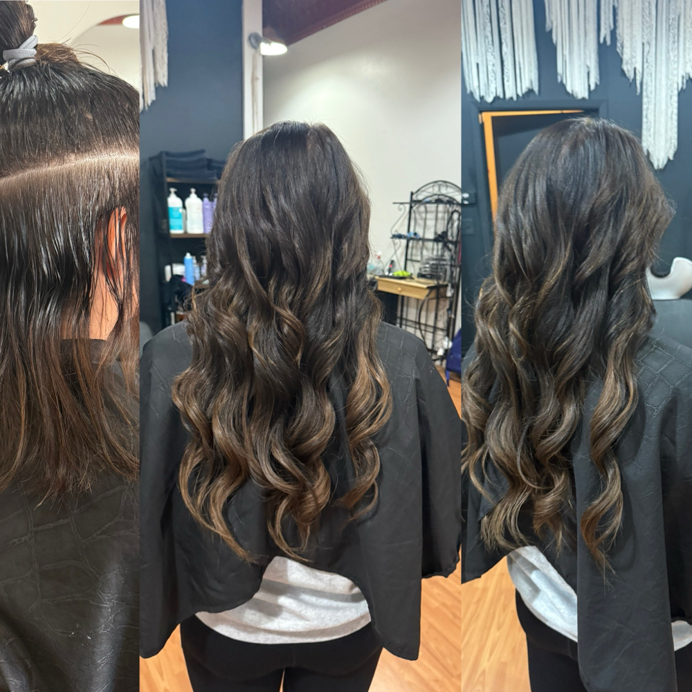 Custom Extension Install at El Luna Co. Salon in Dysart, IA