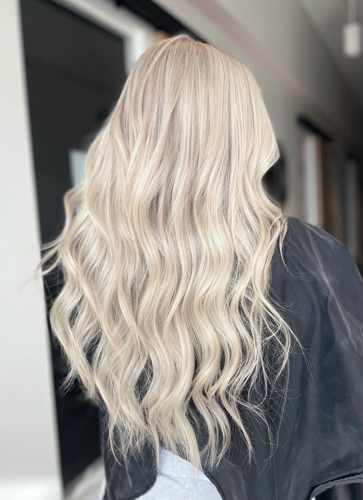 Platinum Blonde Transformation at Indy & Bo Hair Co. in Spotsylvania Courthouse, VA