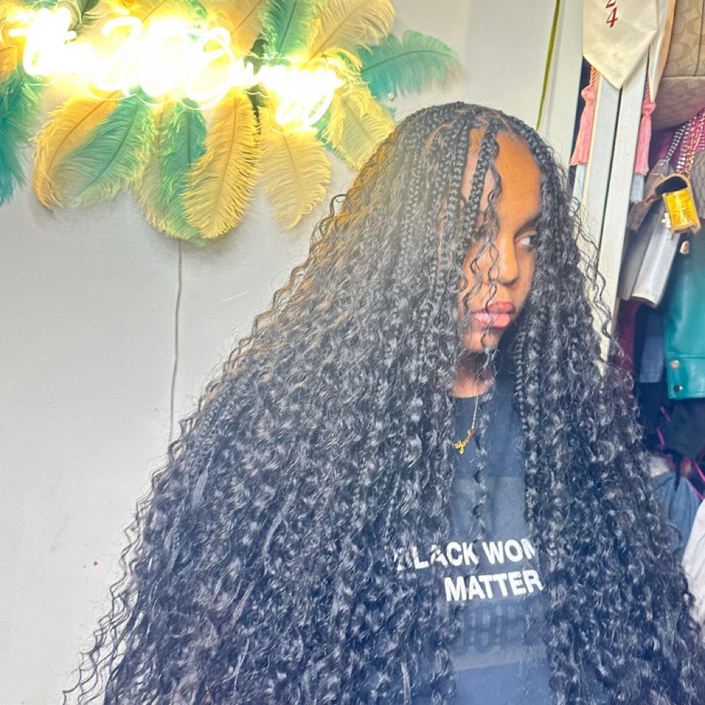 Medium Knotless Braids: Butt Length at THEZOEWAYY in Park Forest, IL