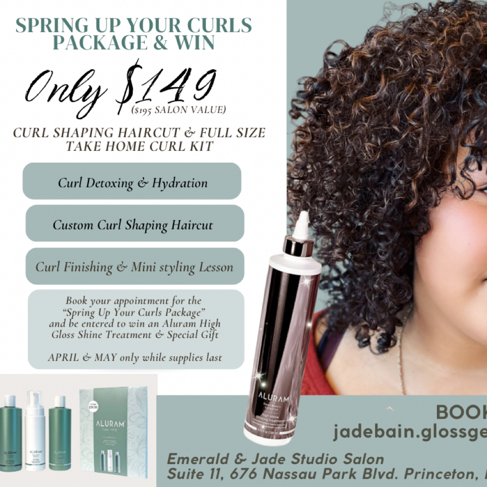 Spring Up Your Curls Appointment at Emerald & Jade Studio Salon in Princeton, NJ