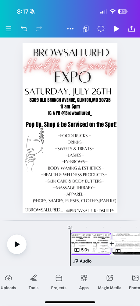 July 26thHEALTH & BEAUTY EXPO BROWS