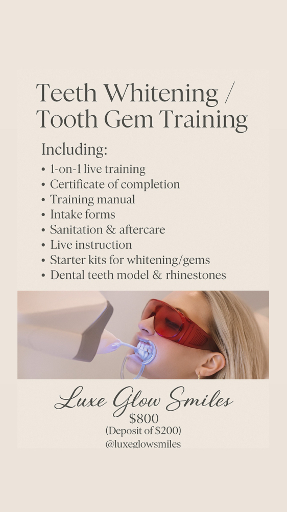 TEETH WHITENING + GEMS COMBO CLASS