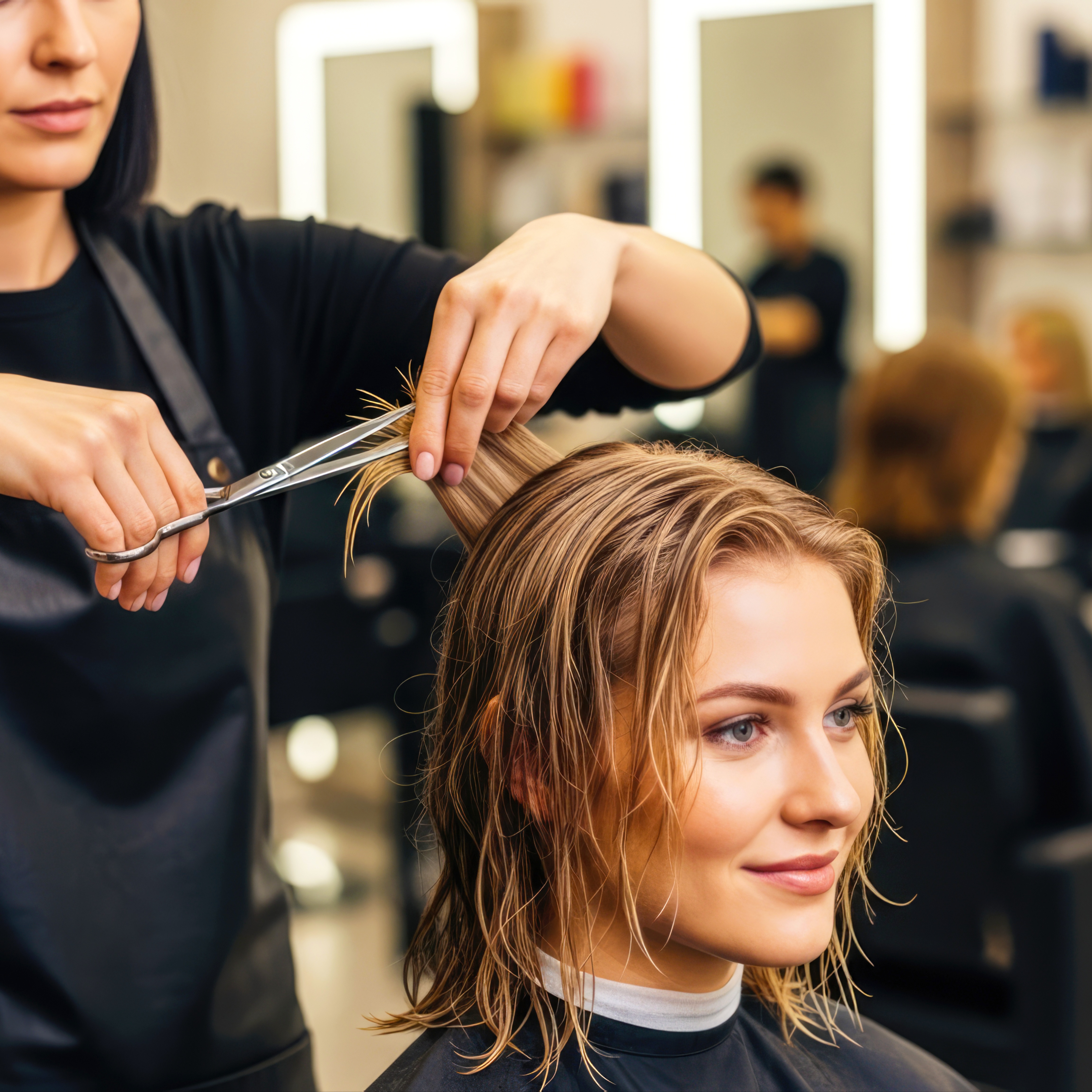 Hair Cut With Shampoo And Style