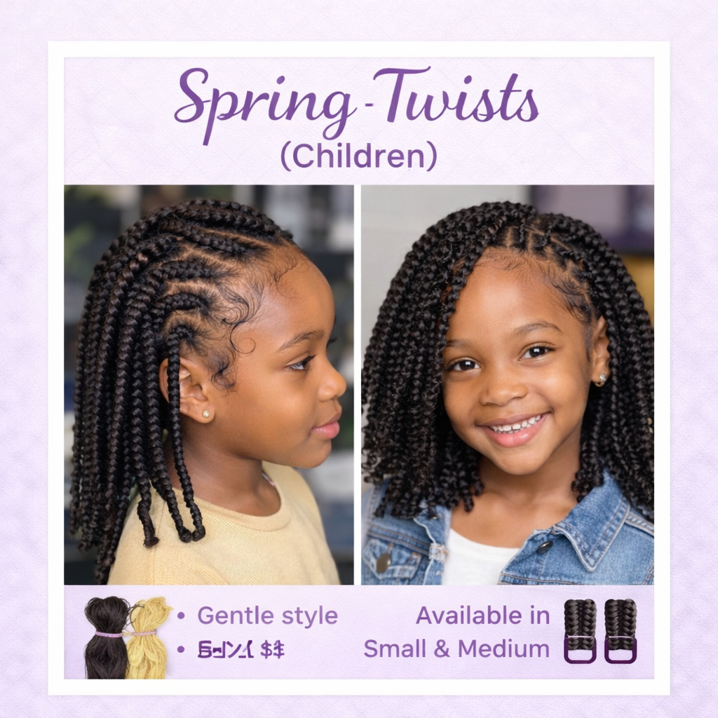 Children’s Spring Twists at Paradise Hair Promotions in Bedford Heights, OH