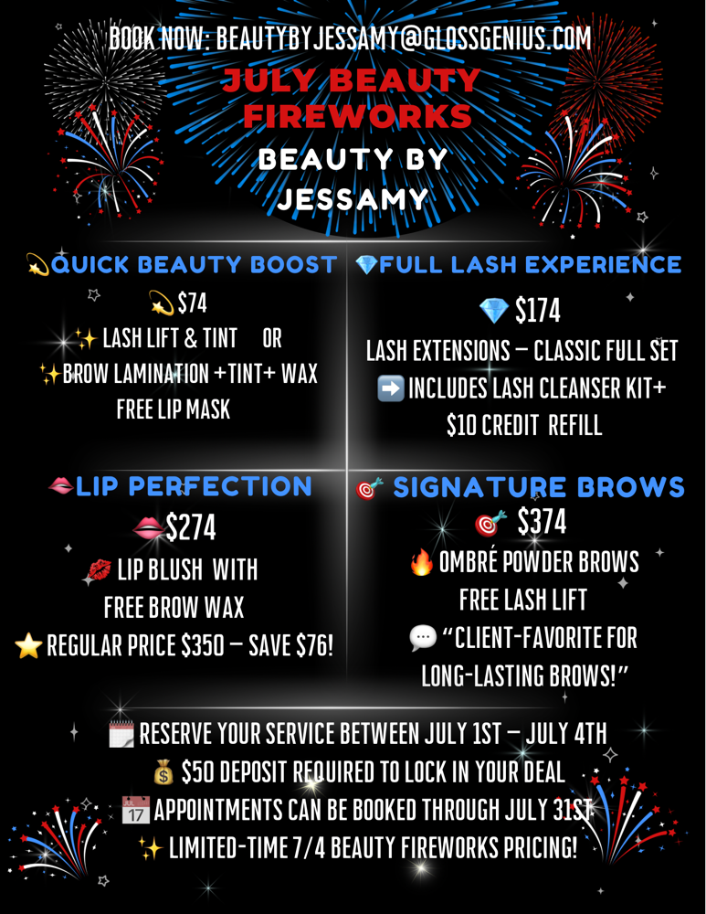 July Beauty Firework Pricing