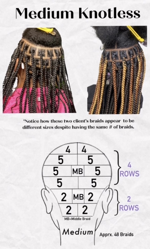 Knotless Braids Medium