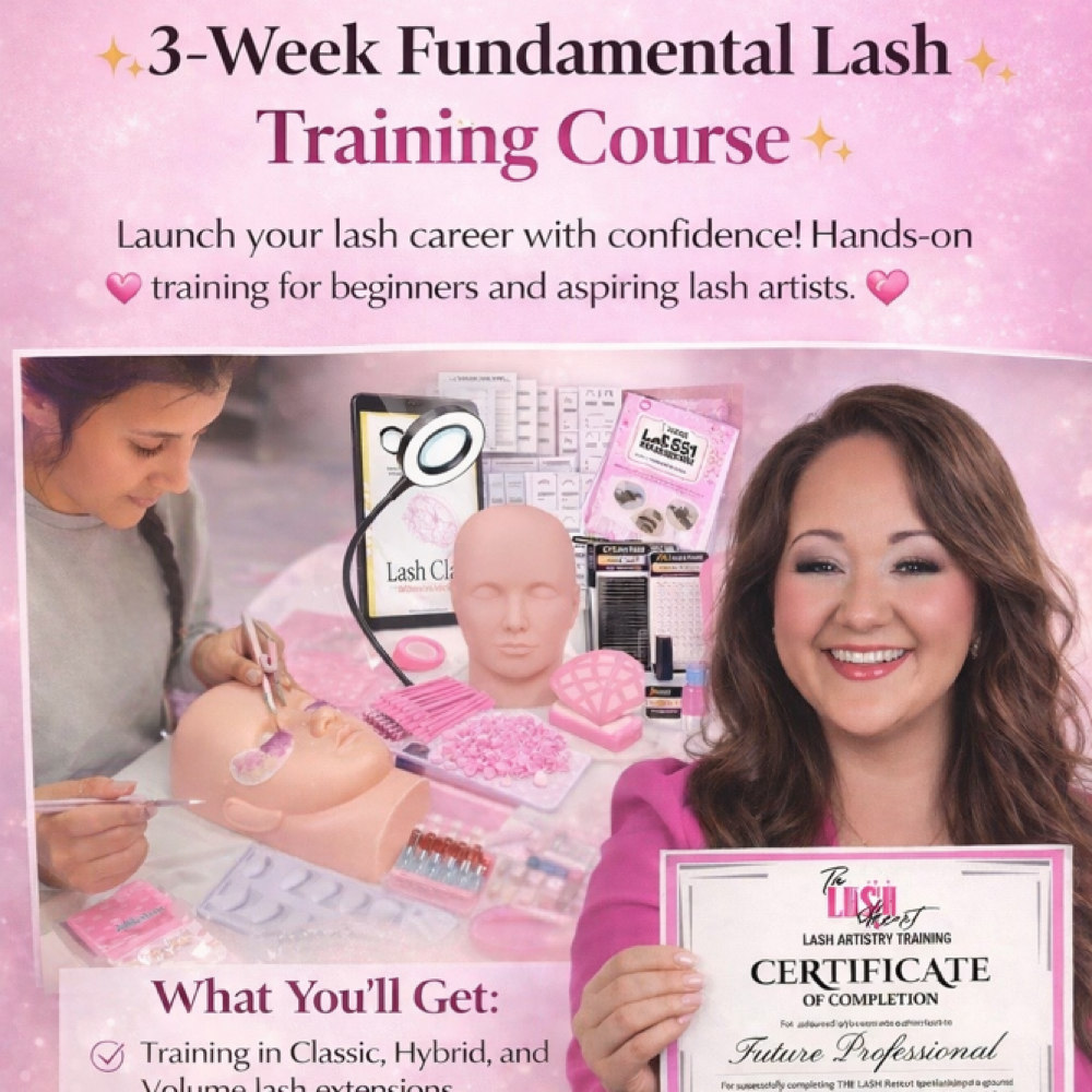 2026 Eyelash Extension Classes at THE LASH RESORT in Bay Springs, MS